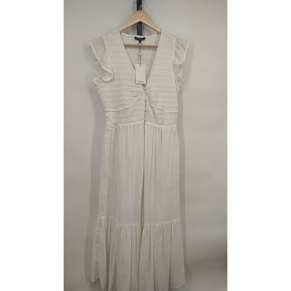 Quince White Sleeveless Dress